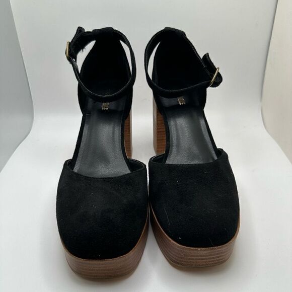 CUSHIONAIRE Women's Leather stack block heel with Memory Foam Padding 8.5 WIDE B - Picture 2 of 7